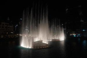 DUBAI, UAE - AUGUST 14 2017 - The dancing fountain show photo