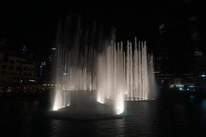 DUBAI, UAE - AUGUST 14 2017 - The dancing fountain show photo