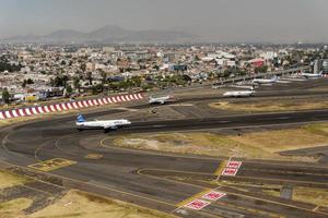 mexico city airport aerial view cityscape panorama photo