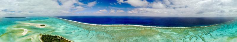 Aitutaki Polynesia Cook Island aerial view photo