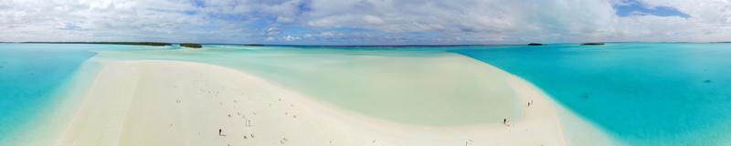 aitutaki polinesia isla cook vista aérea foto