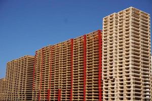 wood Pallets stacks many lot of photo