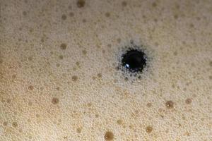 coffee foam macro detail photo