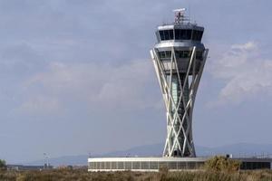 madrid airport traffic control tower photo