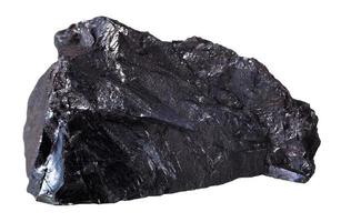 piece of black anthracite coal mineral stone photo