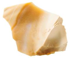 yellow flint mineral stone with sharp edges photo