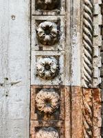 outdoor decor of old building closeup in Venice photo