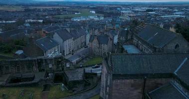 panorama de Stirling dans Écosse, aérien vue video