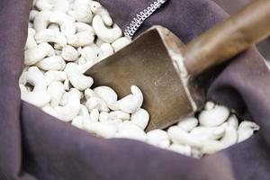 Raw cashews in a market photo