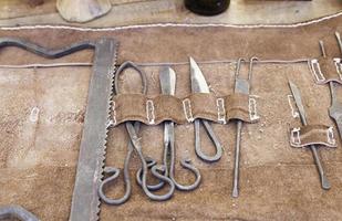 Old tools for leather photo