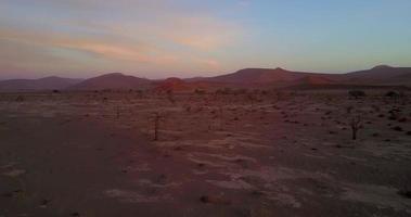 paysages de le namib désert, aérien vue video