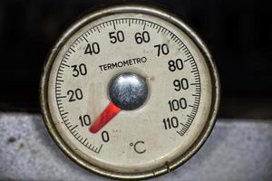 Vintage thermometer cold temperature photo