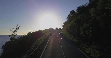 strada con passaggio macchine nel tropicale guadalupa video