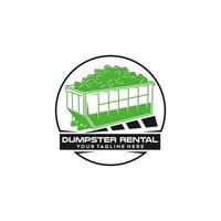 Dumpster design logo - vector illustration. Suitable for environmental, rental, garbage related.