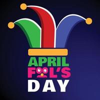 april fools day design template background vector