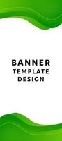 Green banner template design. Suitable for banner or roll up banner, brochure, leaflet vector