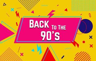 Back to the 90's background. Nostalgic background vector