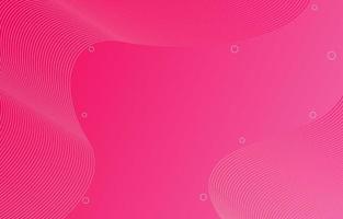 Pink abstract background with beautiful waves and bubble vector