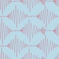 Seismogram. Recording earthquake shock activity.  Seamless pattern on a blue background. vector