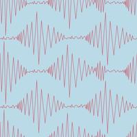Seismogram. Recording earthquake shock activity.  Seamless pattern on a blue background. vector
