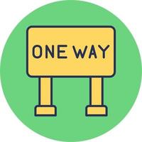 One Way Vector Icon