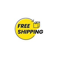 Free shipping delivery icon label sign design vector