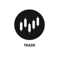 Trade stock trading icon sign symbol design vector