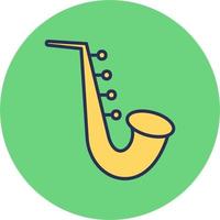 icono de vector de saxofón