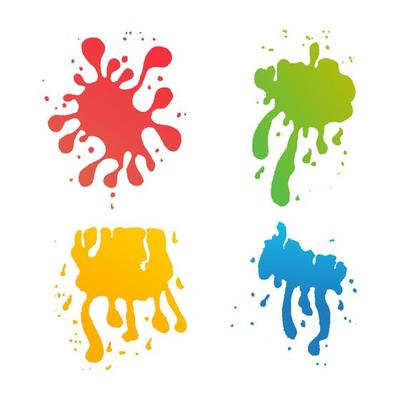 abstract color splash set collection