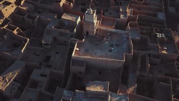 Aerial view of the authentic ancient Taghit in the Sahara Desert, Algeria video