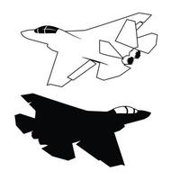 modern stealth jet fighter vector design