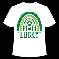 lucky St. Patrick's Day Shirt Print Template, Lucky Charms, Irish, everyone has a little luck Typography Design vector