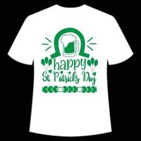 happy St Patrick's Day Shirt Print Template, Lucky Charms, Irish, everyone has a little luck Typography Design vector