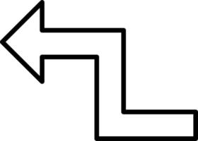 Zigzag Arrow Vector Icon