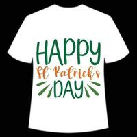 happy St. Patrick's Day Shirt Print Template, Lucky Charms, Irish, everyone has a little luck Typography Design vector