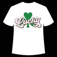 lucky St. Patrick's Day Shirt Print Template, Lucky Charms, Irish, everyone has a little luck Typography Design vector