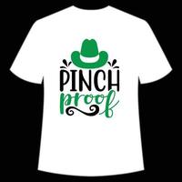 pellizco prueba S t patrick's día camisa impresión plantilla, suerte encantos, irlandesa, todos tiene un pequeño suerte tipografía diseño vector
