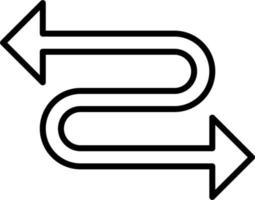 Zigzag Arrow Vector Icon