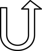 U Turn Vector Icon