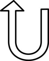 U Turn Vector Icon