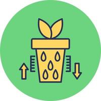 Water Level in plant Vector Icon