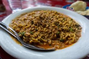 indonesio tradicional comida llamado mie aceh. foto