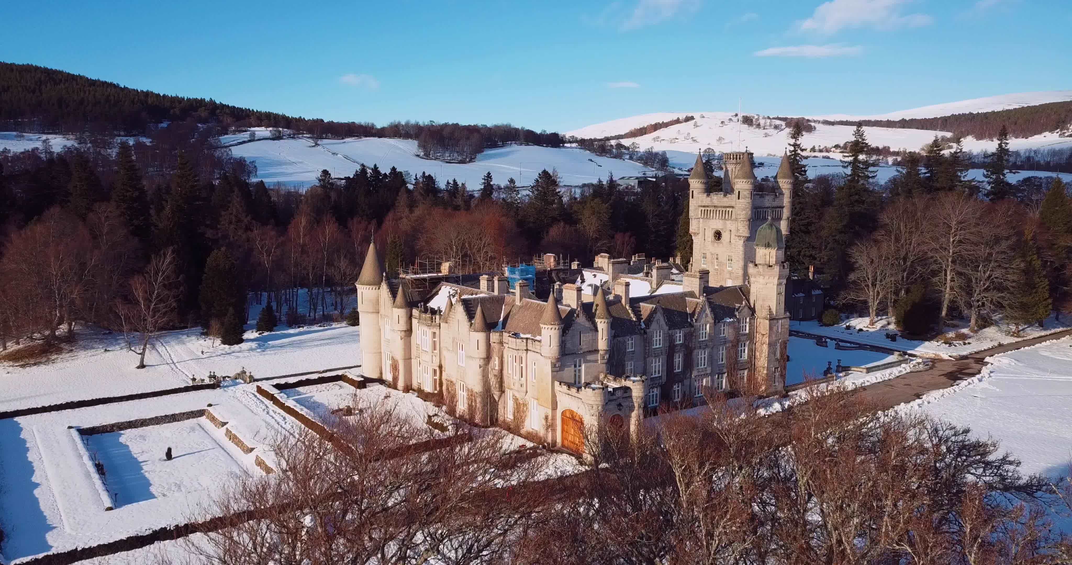 Aerial view of Balmoral Castle in Scotland 20304474 Stock Video at Vecteezy