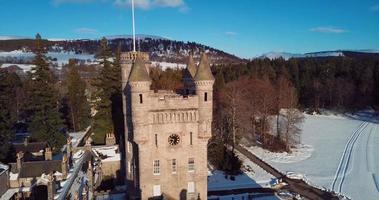 Aerial view of Balmoral Castle in Scotland video