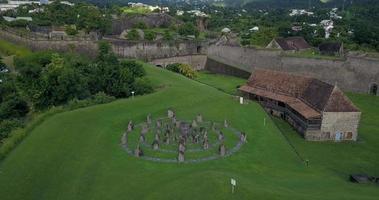 Aerial view of Fort Louis Delgres, Guadeloupe video