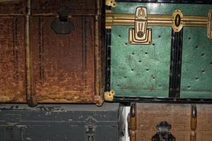 old luggages close-up photo