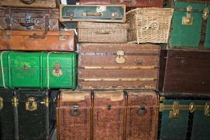 old luggages close-up photo