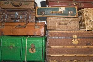 old luggages close-up photo