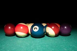 Pool billiard old eight balls table photo