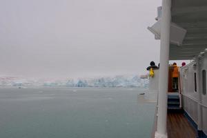 Svalbard Spitzbergen Glacier view from ship photo